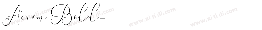 Acrom Bold字体转换